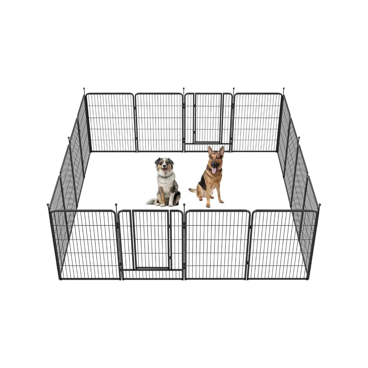 HD Instant Unleashed Dog Playpen, Portable Pet Fence for Outdoor, RV Trips, and Camping, 40inch, 16 Panels for Medium and Large Dogs│Patented